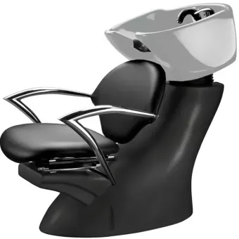 Exkluzív fejmosó állítható székkel fehér-fekete 2841/58
