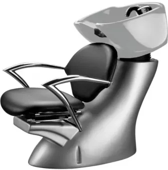 Exkluzív fejmosó állítható székkel fehér-szürke 2841/58/54