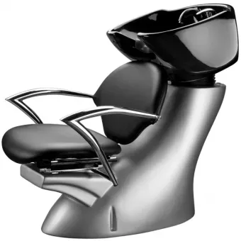Exkluzív fejmosó állítható székkel fekete-szürke 2841/54