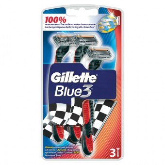 Gillette Eldobható borotva Blue3 3db piros