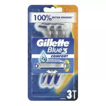 Gillette Eldobható borotva - Blue3 Comfort - Továbbfejlesztet krémezőcsík 3db