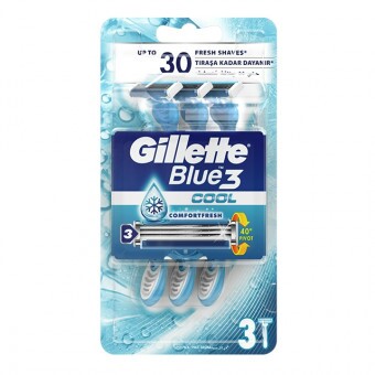 Gillette Eldobható borotva - Blue3 Cool - Hűsítő krémcsíkkal 3db