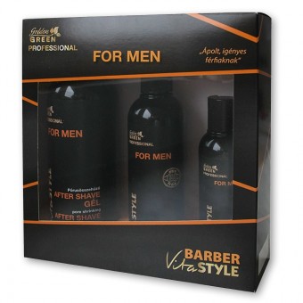 Golden Green Vitastyle For Men csomag Aftershave gél+Borotvagél+Elixír