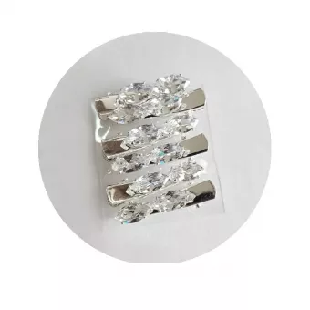 Hajcsatt - ezüst, crystal kövekkel 2cm 6db/csomag