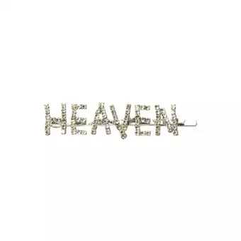 Hajcsatt ezüst, strasszköves "HEAVEN" felirat