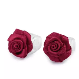 Hajcsipesz Karmos Mini Virágos - Textilrózsa magenta 1db