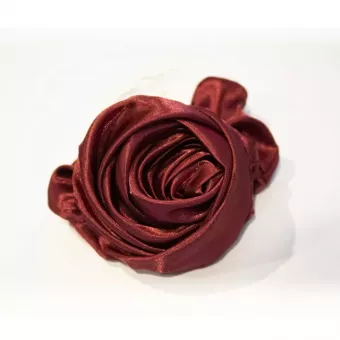 Hajgumi - alkalmi selyem rózsa - bordó
