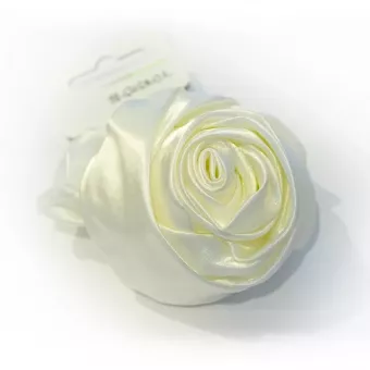 Hajgumi - alkalmi selyem rózsa - fehér