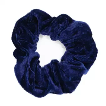 Hajgumi - bársony vastag 1db széles sötét kék