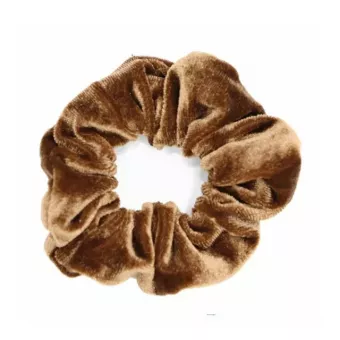 Hajgumi - bársony vastag 1db széles világos barna (cimkés)