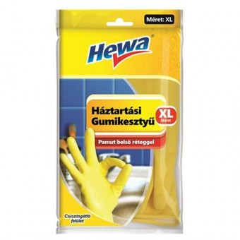 Hewa Gumikesztyű Háztartási Pamut belső réteggel "XL" méret 1pár