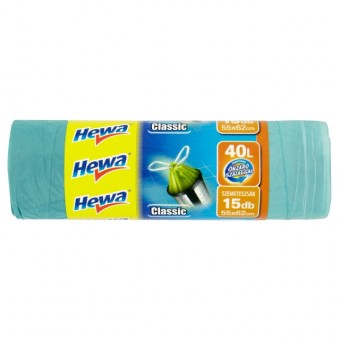 HEWA szemeteszsák köthető füles 40L/15db