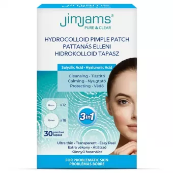 JimJams Pure&Clear Hidrokolloid pattanástapasz BHA 30db/doboz - JJ3020