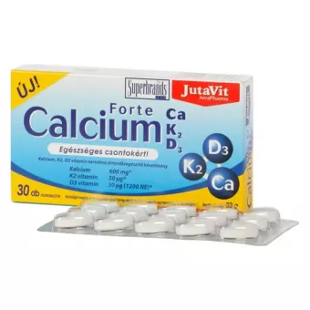 JutaVit Calcium Forte D3 Vitamin & K2 Vitamin  Ca/K2/D3 Tabletta 30db