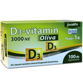 JutaVit D3-Vitamin 3000 NE Olíva Lágykapszula 100db