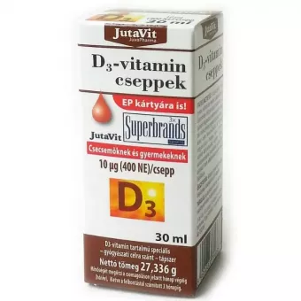 JutaVit D3-Vitamin Cseppek Csecsemőknek, Gyermekeknek 30ml