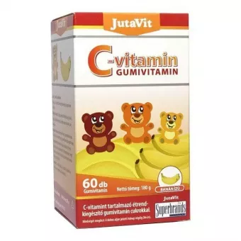 JutaVit Gumivitamin C-Vitamin Banán Ízű Gyerekeknek 60db