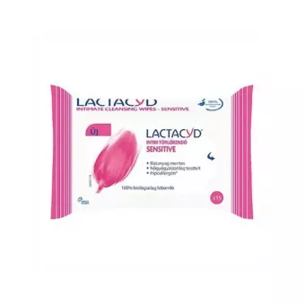Lactacyd Nedves Törlőkendő Intim-Sensitive-Érzékeny bőrre 15db/cs