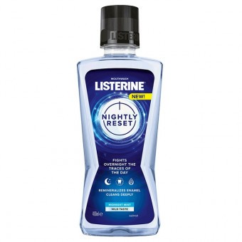 Listerine Szájvíz - Nightly Reset - Fogzománc ásványi anyag pótlása 400ml