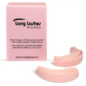 Long Lashes Pro szempilla lifting szilikon pad szett alsó pillákhoz, 3pár(A,B,C)