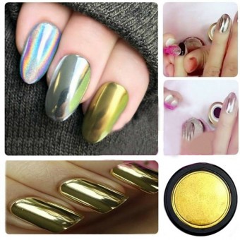 Master Nails Dísz Tükörpor Arany