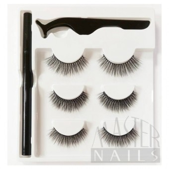 Master Nails Műszempilla Készlet Tus ragasztóval