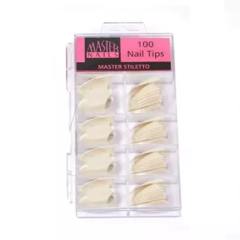 Master Nails Tip box 100db - stiletto natúr
