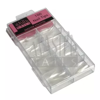 Master Nails Tip box 100db - stiletto overlap clear