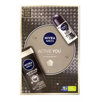 Nivea MEN Ajándékcsomag Active Clean-Tusfürdő 250ml+Golyós Dezodor 50ml