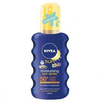 Nivea Napozó Spray Gyerek-Hidratáló,Extra vízálló,Zöld színű FF50+ 200ml