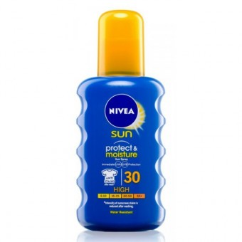 Nivea Napozó Spray-Protect&Moisture-Hidratáló,Vízálló FF30 200ml