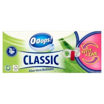 Oops! zsebkendő 90db Classic Aloe