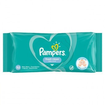 Pampers Nedves Törlőkendő - Fresh Clean - Kézre-és Arcra is használható 52db