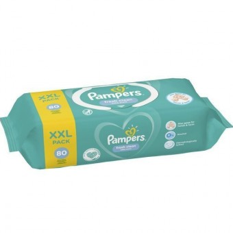 Pampers Nedves Törlőkendő - Fresh Clean - Kézre-és Arcra is használható 80db