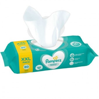 Pampers Nedves Törlőkendő-Sensitive-Illatanyag mentes 80db