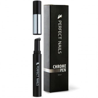 Perfect Nails Chrome Pen - Krómpor Körömdíszítő Toll - Ezüst