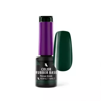Perfect Nails Color Rubber Base Gel - Színezett alapzselé 4ml - Poison Green