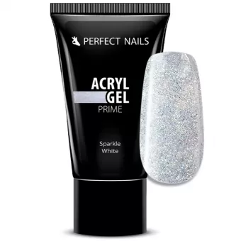 Perfect Nails Csillámos AcrylGel Prime - Tubusos Akril Gél 15g - Sparkle White