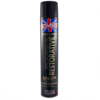 RONNEY Hajlakk Restorative Makadámdió olajjal,Extra erős 750ml