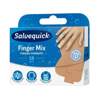 Salvequick Finger Mix tapasz -3 méret- 18db