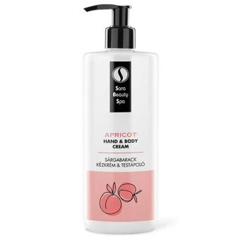 Sara Beauty Hidratáló Kollagén Kézkrém és Testápoló - Sárgabarack „Mentes” 500ml