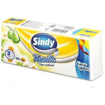 Sindy Papírzsebkendő 100db Kamilla