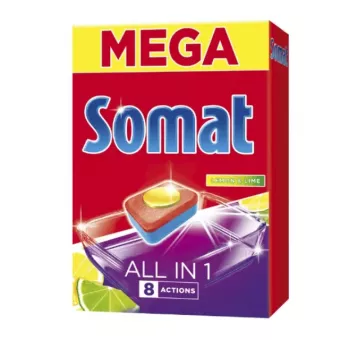Somat All in 1 Lemon&Lime mosogatógép tabletta, 80 mosás - 80 db