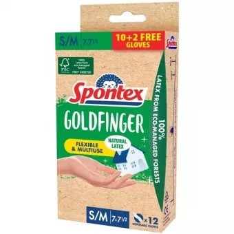 Spontex Goldfinger Eldobható Kesztyű M/L 10db/csomag