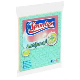 Spontex Törlőkendő Szivacsos Antifungi Extra nedvszívó,Színes 20,5x17cm 3db/cs