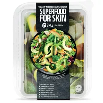 SUPERFOOD Arcmaszk Csomag Fátyol-Avokádó saláta 7x25g