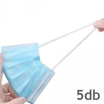 Szájmaszk Háromrétegű Egyszerhasználatos 5db