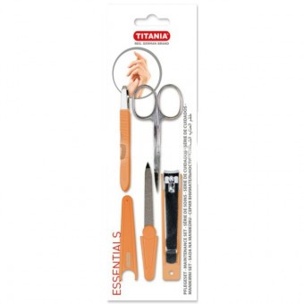 TITÁNIA Manikűr készlet - 4 részes színes 1013 SET