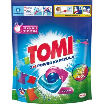 Tomi Folyékony Mosókapszula Max Power Color 26x13g