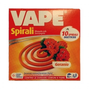 VAPE Szúnyogirtó spirál Muskátli/Citromfű/Levendula 10db